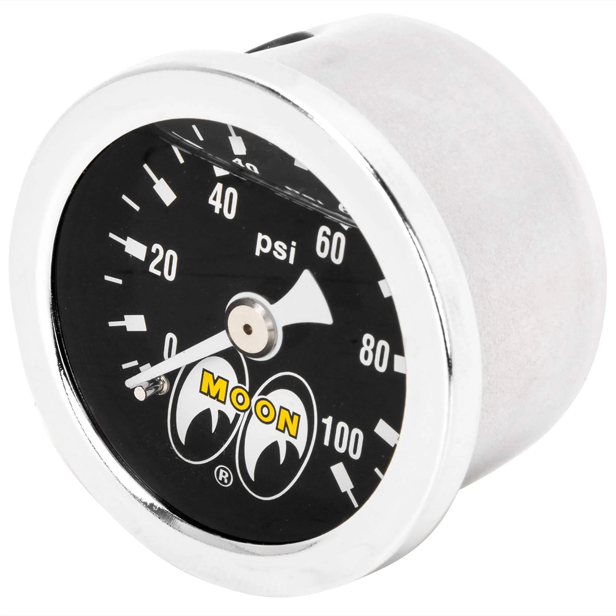 Mooneyes Moon 1-1/2" Fuel Press Gauge 0-100 PSI - MNMPG120LF MNMPG120LF