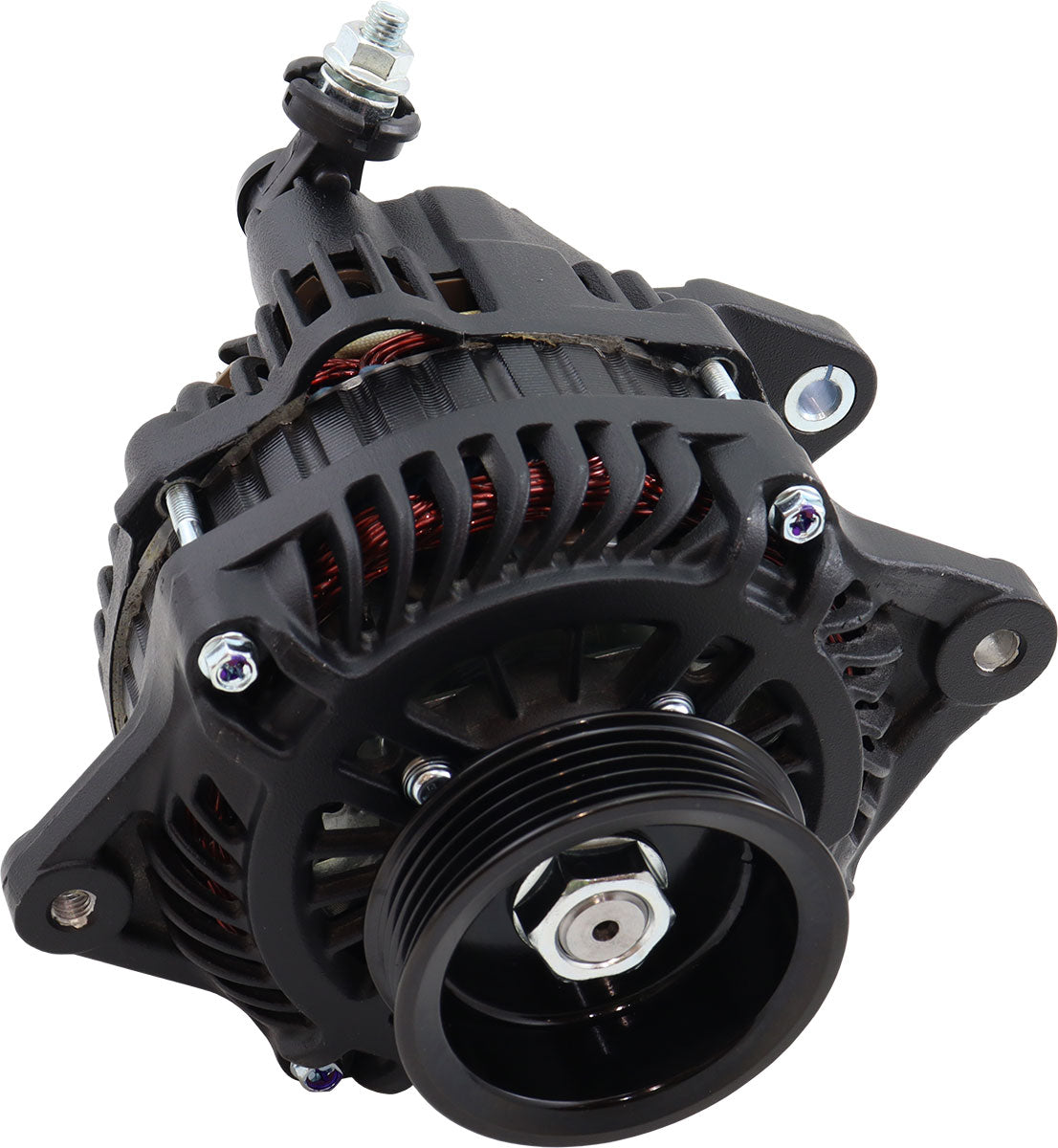 Aeroflow 120 AMP High Output Direct Fit Alternator - Black Finish - AF4277-1500 AF4277-1500