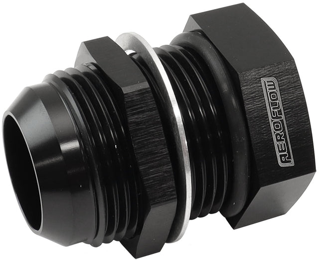 Aeroflow Bolt In Breather Bulkhead -16 Black Finish (AF777-16BLK) AF777-16BLK