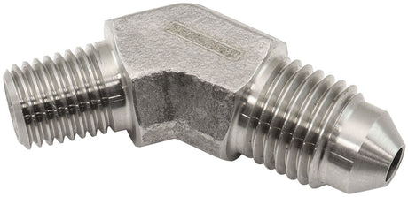 Aeroflow Stainless Steel 45° NPT Male to AN Fitting - AF382-01 AF382-01