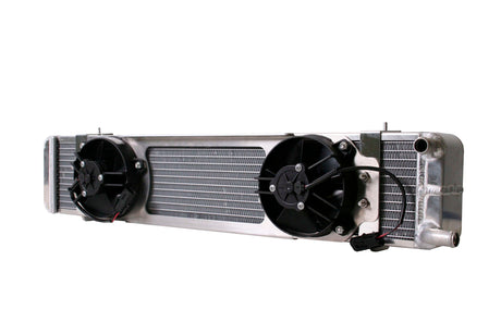 AFCO Aluminum Satin Heat Exchanger with dual fans 2003-2004 Mustang Cobra Double Pass (L - 31”) X (W - 5-3/8”) X (H - 5-13/16”) - 80275PRO 80275PRO