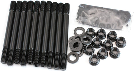 Aeroflow Nissan SR20 2 Bolt Main Stud Kit 12 Point Nuts and 8740 Grade Material (AF37-2235) AF37-2235
