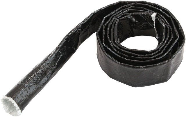Aeroflow Aluminised Black Heat Sleeve - 1/4" to 1/2" I.D. and 3ft (1m) Length Withstands 500°F Direct Heat (AF91-5000BLK) AF91-5000BLK