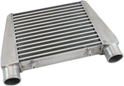 Aeroflow V-Mount Street Series Aluminium Intercooler, Silver Powder Coated Finish 330 x 280 x 76mm with 2-1/2" Inlet/Outlets (AF90-1015)