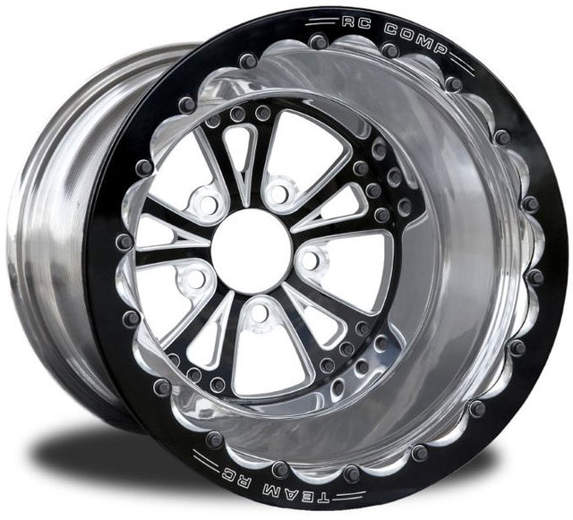 RC Comp Torx 15" x 8" Rear Wheel, Black with Eclipse Finish - RCCSA50X1P1E-01E RCCSA50X1P1E-01E