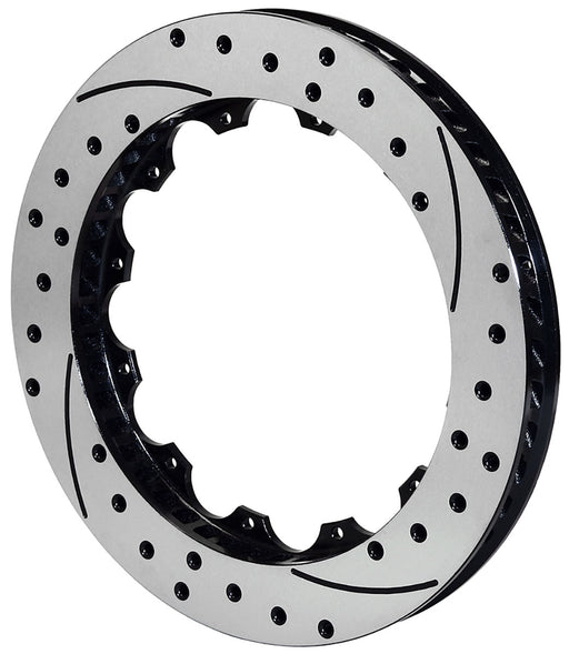 Wilwood SRP Drilled Rotor Black- 32 Vanes 15.00" Dia, 1.25" Width, .251" Hole Type, 12 x 8.75" Bolt Circle, 8.25" Lug I.D (WB160-11757-BK) WB160-11757-BK