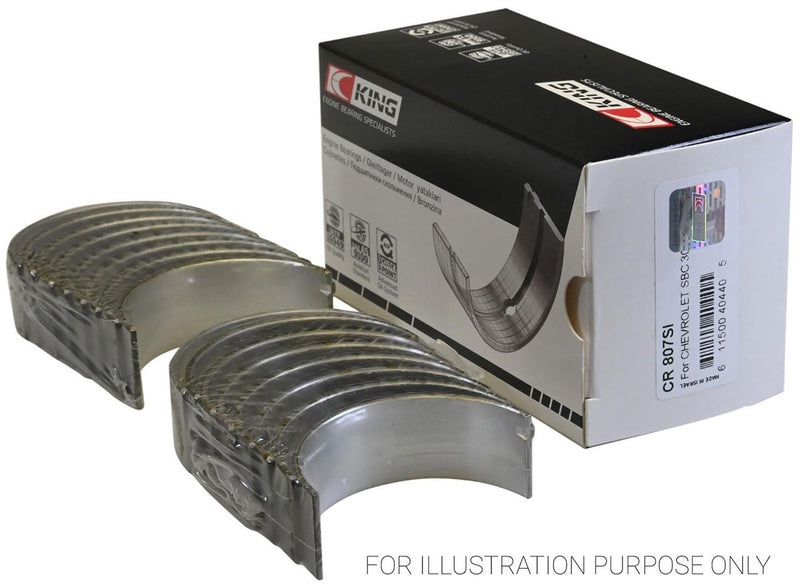 King SI Series Conrod Bearing Set, STD Suit SB Chev L/J 262-350-400 & LS Series (KBCR807SI) KBCR807SI