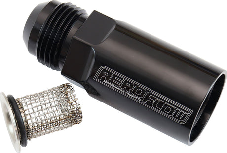 Aeroflow Straight Dry Sump Scavenge Oil Filter -12AN Black Finish (AF64-4099BLK) AF64-4099BLK