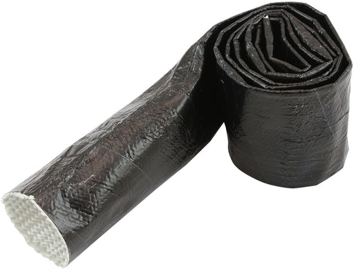 Aeroflow Aluminised Black Heat Sleeve - 1-1/8" to 1-1/2" I.D. and 3ft (1m) Length Withstands 500°F Direct Heat (AF91-5002BLK) AF91-5002BLK