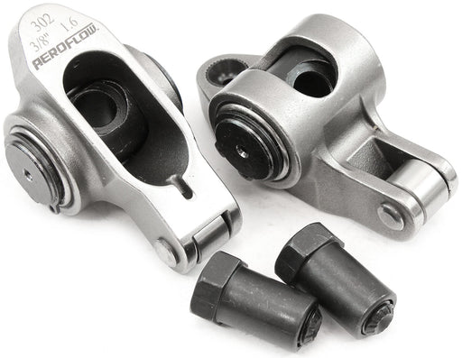 Aeroflow Small Block Ford Windsor 289-351 Stainless Steel Roller Rocker Set 3/8" Stud Mount, 1.60 Ratio, Set of 2 (AF95-1220-2) AF95-1220-2