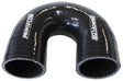 Aeroflow Gloss Black 180° Silicone Elbow Hose 2-3/4" (70mm) I.D 4-Ply, 5.3mm Wall Thickness, 100mm Leg (AF9206-275) AF9206-275