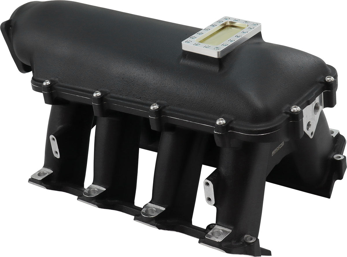 Aeroflow GM LS Cathedral Port Hi Rise EFI Modular Intake Manifold, Black Finish - AF6263-5001
