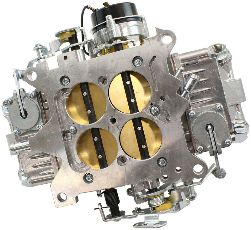 Aeroflow 750cfm 4-Barrel Double Pumper Carburettor with Mechanical Secondaries Square bore 4150 Flange, Electric Choke, Silver Finish (AF5112-1750)
