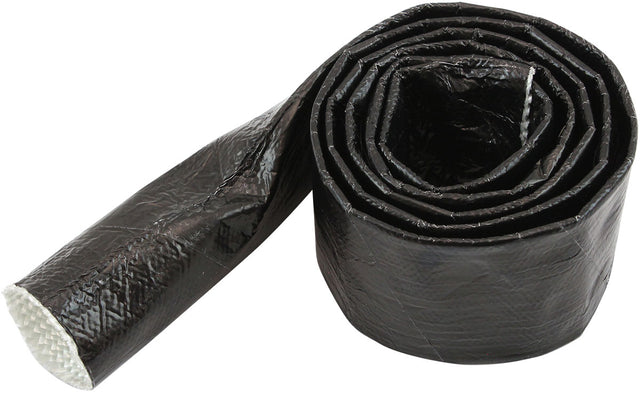 Aeroflow Aluminised Black Heat Sleeve - 5/8" to 1" I.D. and 3ft (1m) Length Withstands 500°F Direct Heat (AF91-5001BLK) AF91-5001BLK