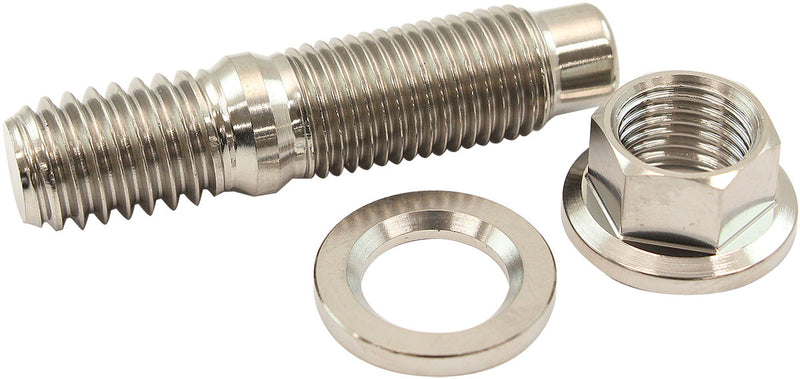 Aeroflow 3/8" Titanium Stud, Nut and Washer Kit Sold as One Stud, One Flat Washer and One 6 Point Hex Nut (AF55-3007) AF55-3007