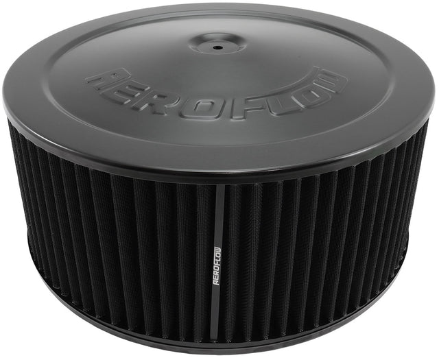 Aeroflow 14" x 6" Steel Top Air Filter Assembly, Black - AF2251-1310 AF2251-1310