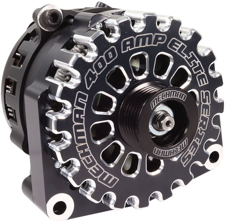 Mechman Billet Elite Series 400 Amp Alternator, Black Finish - MMB8206400B MMB8206400B
