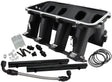 Aeroflow Hi Rise EFI GM LS Cathedral Port Intake Manifold Base, Black Finish - AF6279-5003 AF6279-5003