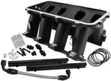 Aeroflow Hi Rise EFI GM LS Cathedral Port Intake Manifold Base, Black Finish - AF6279-5003 AF6279-5003