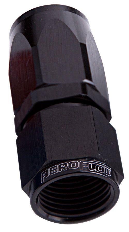 Aeroflow 100 / 150 Series Taper Style One Piece Full Flow Swivel Straight Hose End -6AN (AF101-06BLK) AF101-06BLK