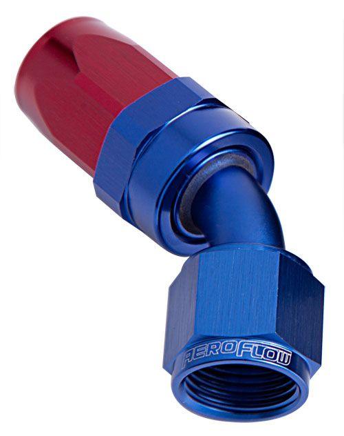 Aeroflow 100 Series Taper 45° Swivel Hose End -6AN (AF102-06) AF102-06