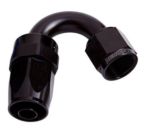 Aeroflow 100 Series Taper 150° Swivel Hose End -8AN (AF105-08BLK) AF105-08BLK