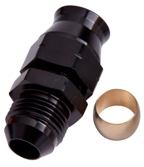Aeroflow Tube to Male AN Adapter 1/2" to -8AN (AF108-08BLK)