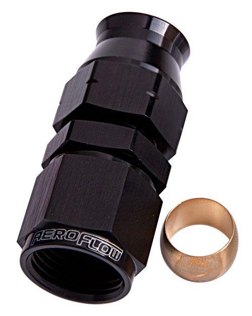 Aeroflow Tube to Female AN Adapter 3/8" to -6AN (AF109-06BLK)