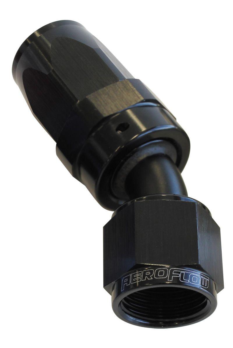 Aeroflow 100 Series Taper 30° Swivel Hose End -4AN (AF117-04BLK) AF117-04BLK