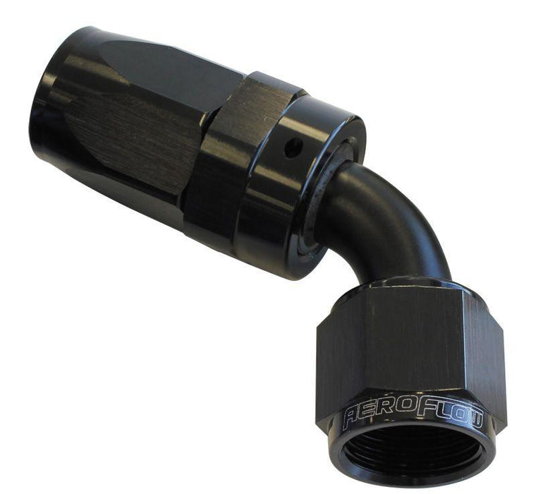 Aeroflow 100 Series Taper 60° Swivel Hose End -4AN (AF118-04BLK)