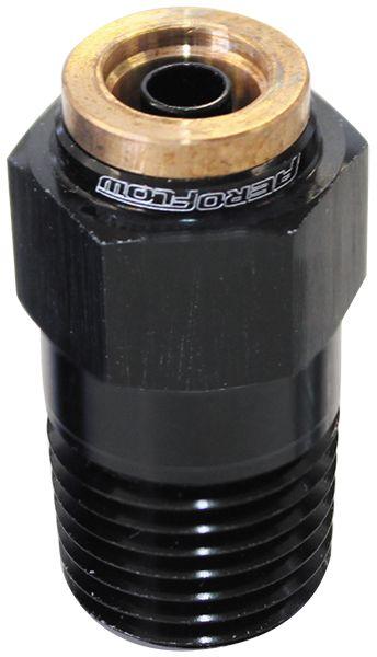 Aeroflow 120 Series Straight 1/8" NPT to 1/4" Push to Connect Fitting (AF121-04-02BLK)
