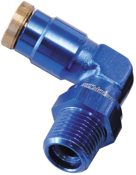 Aeroflow 120 Series 90° 1/8" NPT to 3/16" Push to Connect Fitting (AF123-02) AF123-02