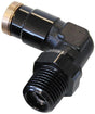 Aeroflow 120 Series 90° 1/8" NPT to 1/4" Push to Connect Fitting (AF123-04-02BLK) AF123-04-02BLK