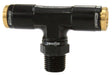 Aeroflow 120 Series 1/8" NPT to 1/4" Push to Connect Tee Fitting (AF124-04-02BLK) AF124-04-02BLK