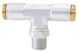 Aeroflow 120 Series 1/8" NPT to 1/4" Push to Connect Tee Fitting (AF124-04-02S) AF124-04-02S