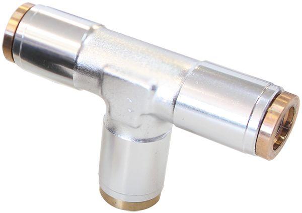 Aeroflow 120 Series 1/4" Push to Connect Tee Fitting (AF125-04S) AF125-04S