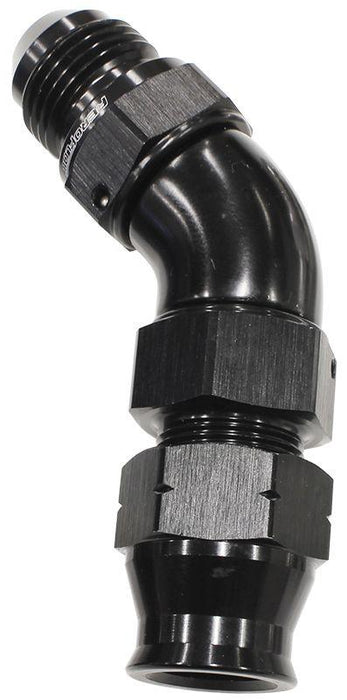 Aeroflow 45° Tube to Male AN Adapter 1/4" to -4AN (AF128-04BLK)