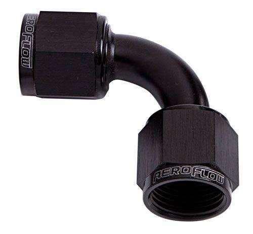 Aeroflow 90° Female Swivel Coupler -4AN (AF133-04BLK)