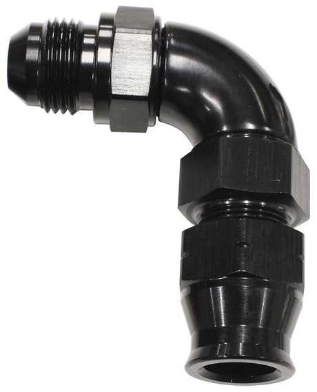 Aeroflow 90° Tube to Male AN Adapter 3/8"to -6AN (AF137-06BLK) AF137-06BLK
