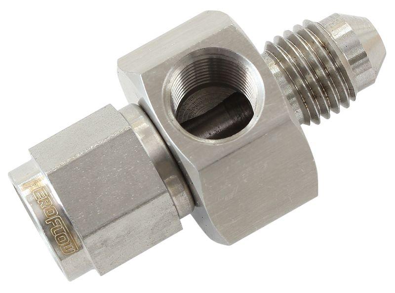 Aeroflow Straight -4AN Female to Male with 1/8" NPT Port (AF140-04-SS)