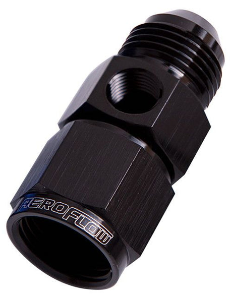 Aeroflow Straight Female to Male with 1/8" Port -8AN (AF140-08BLK)