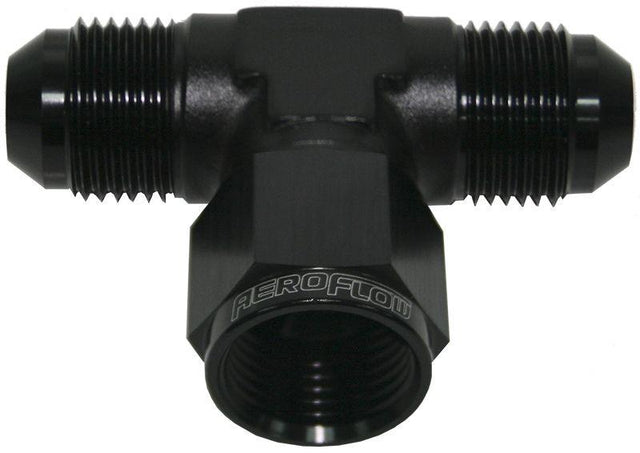 Aeroflow AN Tee Female Swivel On Side -4AN (AF144-04BLK) AF144-04BLK