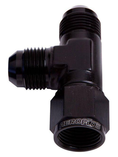 Aeroflow AN Tee Female Swivel On Run -4AN (AF145-04BLK) AF145-04BLK