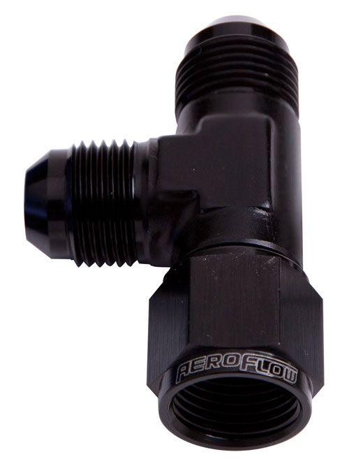 Aeroflow AN Tee Female Swivel On Run -10AN (AF145-10BLK) AF145-10BLK
