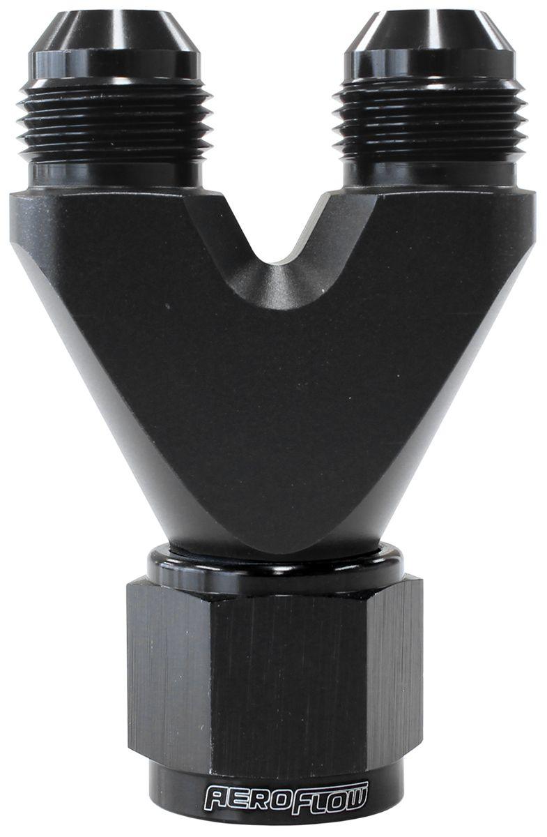 Aeroflow Billet U-Block with Female Flare (AF146-08-06BLK) AF146-08-06BLK