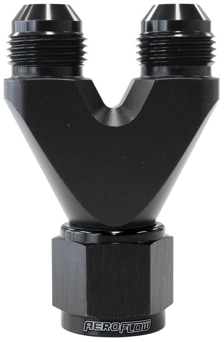 Aeroflow Billet U-Block with Female Flare (AF146-08-06BLK) AF146-08-06BLK