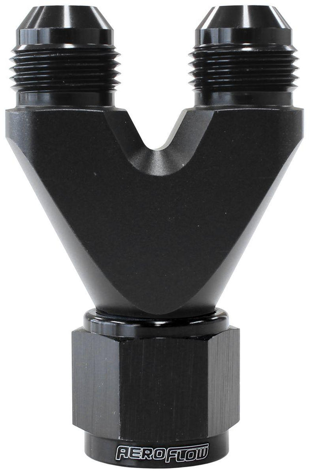 Aeroflow Billet U-Block with Female Flare (AF146-08-06BLK) AF146-08-06BLK