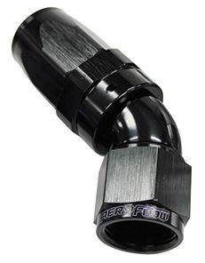Aeroflow 150 Series Taper One-Piece Full Flow Swivel 45° Hose End -20AN (AF152-20BLK) AF152-20BLK