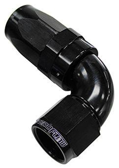 Aeroflow 150 Series Taper One-Piece Full Flow Swivel 90° Hose End -4AN (AF153-04BLK)