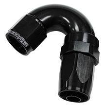 Aeroflow 150 Series Taper One-Piece Full Flow Swivel 150° Hose End -4AN (AF155-04BLK)